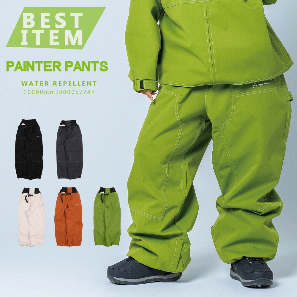 スノーボードウェア メンズ レディース オーバーサイズ ペインターパンツ ボードウェア スノボウェア ..