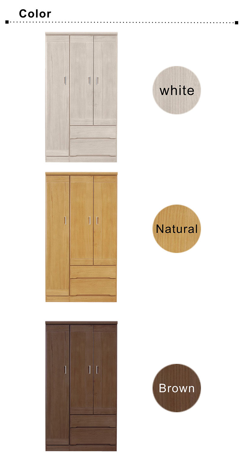 クローゼット ワードローブ 吊り下げ収納 幅100cm 完成品 開き扉 桐材 無垢 国産 ハイタイプ 高さ178cm 奥行き58cm 引き出し付き ネクタイ掛け ハンガーパイプ 洋タンス 衣類 洋服 衣装 収納 服吊り タンス 収納家具 北欧 シンプル モダン 収納力 木製 日本製 吊り下げ収納