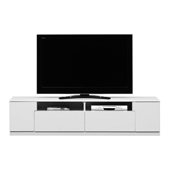 乐天商城 - 北欧 鏡面 テレビ台 TV台 テレビボード 幅180cm 180幅 ホワイト ブラック木目 ホワイト木目 選べる3色 黒 白 木目調 ロータイプ 奥行40cm 高さ43cm 完成品 引き出し レール付き 日本製 木製 北欧スタイル シンプル モダン 送料無料