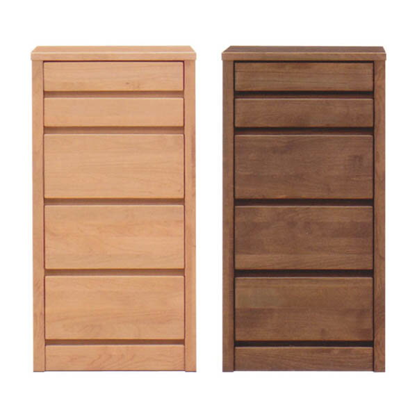 日本製 幅45cm 5段 スリムチェスト タンス ローチェスト 完成品 アルダー材 天然木 無垢 木製 引き出し フルオープンレール付き ナチュラル ダークブラウン 選べる2色 奥行き45cm 高さ88cm 整理たんす 自然オイル塗装 ワンルーム 衣類収納 大川家具 シンプル 送料無料