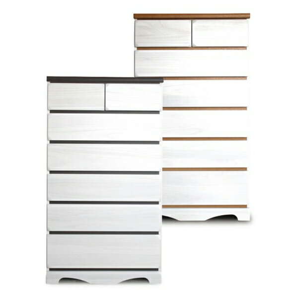 【マラソン期間中全品ポイント10倍】デザイン チェスト タンス 桐材 ハイチェスト 幅80cm 6段 高さ135cm 引き出し フルオープンスライドレール付き ホワイト 白 選べる2色 ナチュラル ブラウン 衣類収納 収納力 たんす 木製 モダン 北欧 完成品 楽天 通販 送料無料