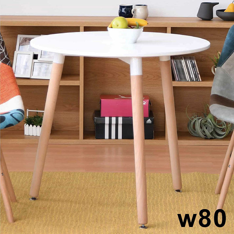【マラソン期間中全品ポイント10倍】北欧 ダイニングテーブル 丸テーブル カフェテーブル テーブル 2人用 北欧スタイル 白 おしゃれ コンパクト 木製 シンプル ベーシック モダン ホワイト ナチュラル カフェ風 店舗什器 一人暮らし 2人暮らし ワンルーム 新生活