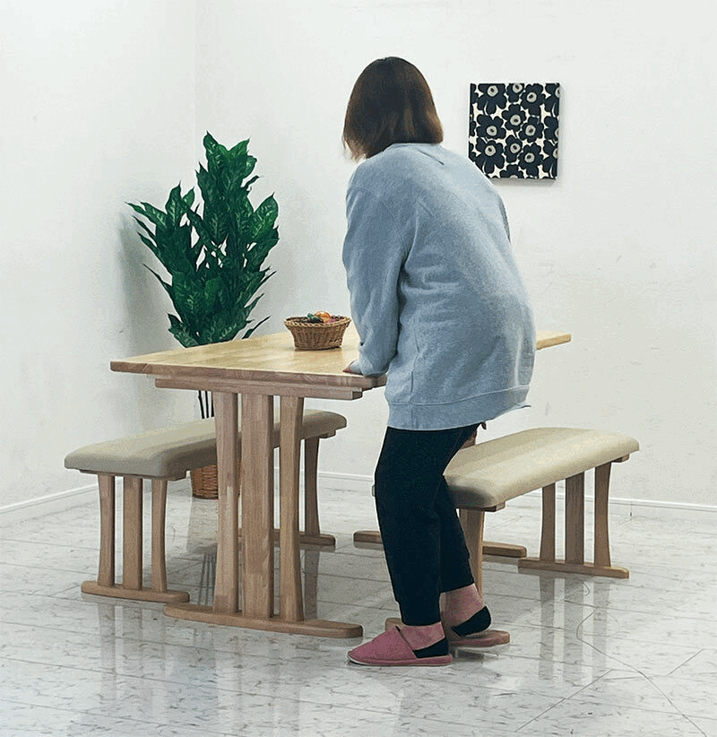 ダイニングテーブルセット 4人掛け ベンチ 無垢 幅140cm 140x80 ラバーウッド材 天然木 合成皮革 二本脚 T字脚 ダイニングテーブル セット 角丸 テーブル ダイニングテーブル 3点セット 食卓セット おしゃれ 北欧 コンパクト 省スペース カジュアル モダン 高級感 和室 洋室