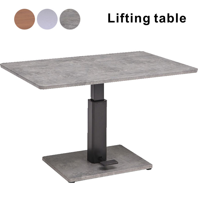 昇降テーブル リビング 白 120×80 無段階 リフティングテーブル 昇降デスク 昇降式テーブル 高さ調節 ガス圧昇降式テーブル リビングテーブル ガス圧 ホワイト グレー ブラウン シンプル おしゃれ シンプル パソコンデスク 作業机 在宅ワーク デスク