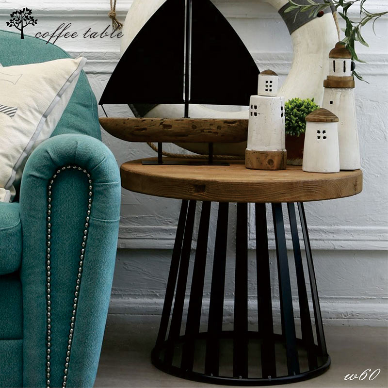 ナイトテーブル 丸 スリム 60センチ ミニテーブル ベッド サイドテーブル ローテーブル センターテーブ..