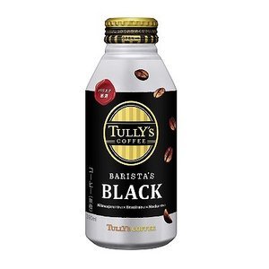 伊藤園 TULLY’S COFFEE BARISTA’S Black 【ロングボトル】390mlボトル缶*24本　2ケース　ブラック　無糖　ミルク無し