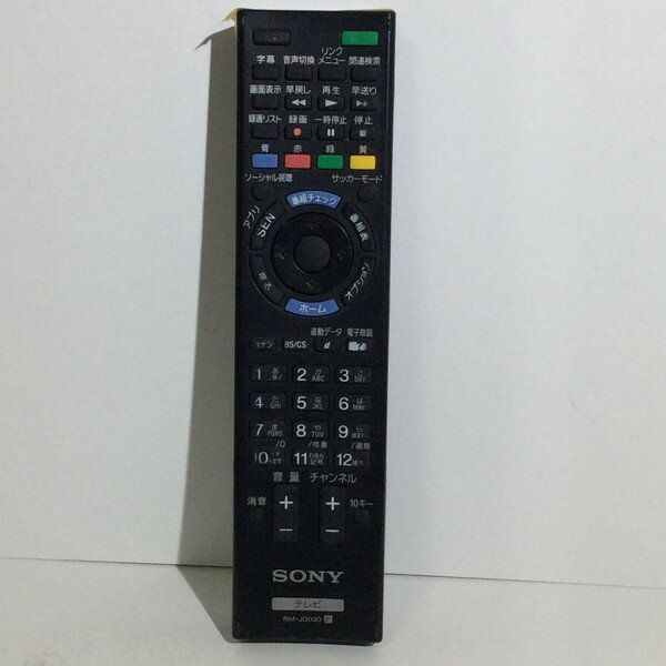 【中古】 テレビ リモコン ソニー RM-JD030