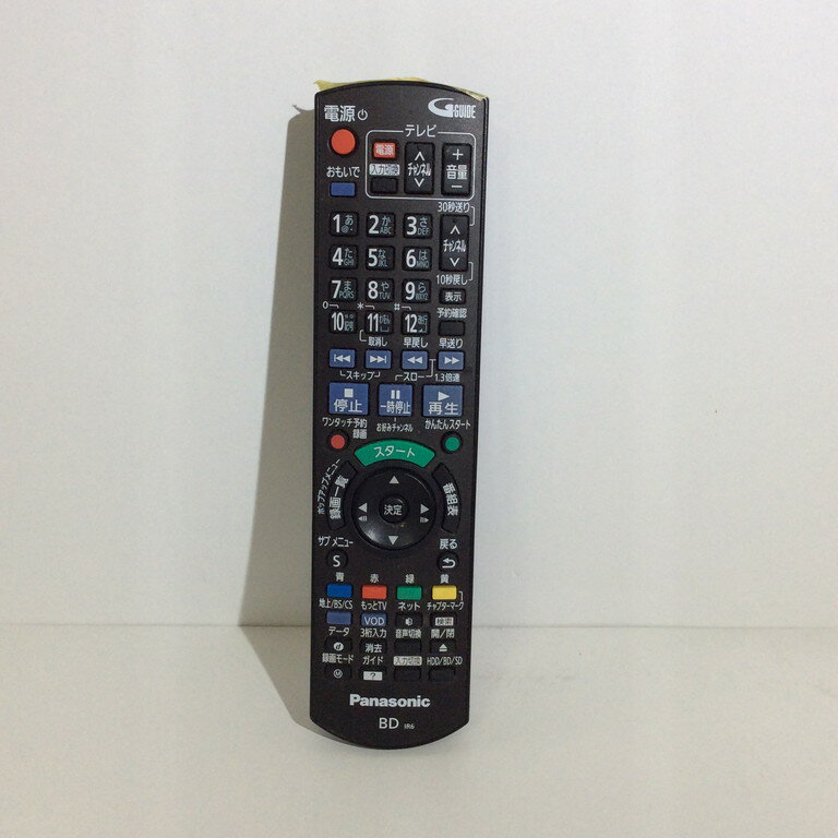 【中古】テレビ BDブルーレイ レコーダー リモコン パナソニック Panasonic N2QAYB000905