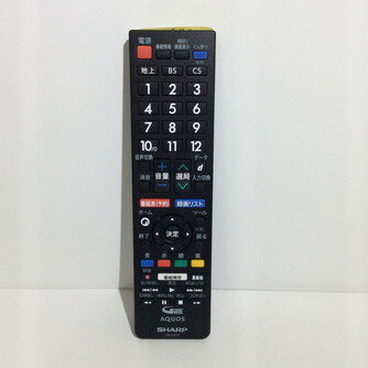 【中古】テレビ リモコン SHARP　シャープ AQUOS アクオス GB228SA