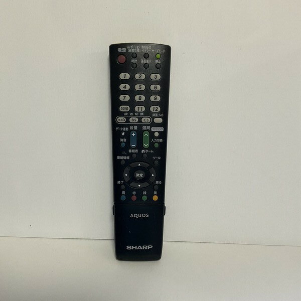 【中古】テレビ リモコン SHARP　シャープ AQUOS アクオス GB068WJSA