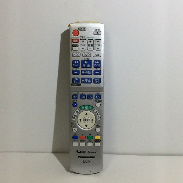 【中古】DVDレコーダー リモコン パナソニック　Panasonic N2QAYB000348