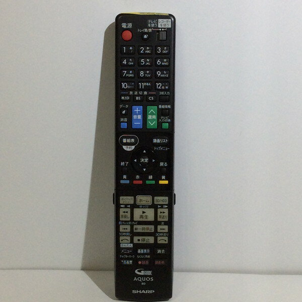 【中古】テレビ リモコン SHARP　シャープ AQUOS アクオス GB079PA