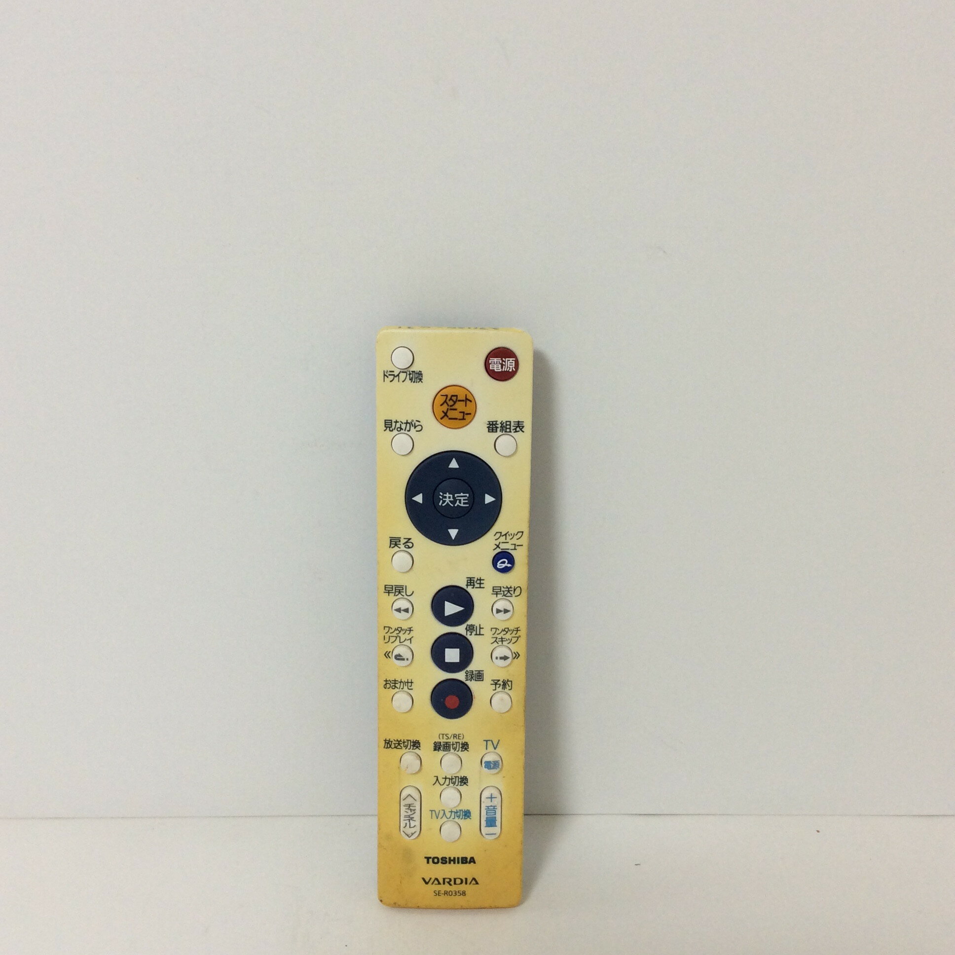 【中古】HDD DVDレコーダー リモコン TOSHIBA　東芝 SE-R0358