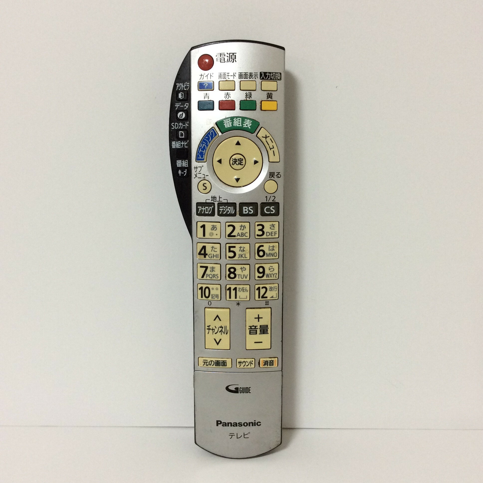 【中古】テレビ リモコン パナソニック Panasonic N2QAYB000201