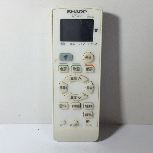 【中古】エアコン リモコン SHARP　シャープ A988JB