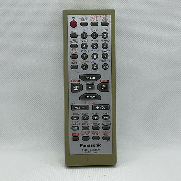 【中古】オーディオ リモコン Panasonic　パナソニック EUR7711050