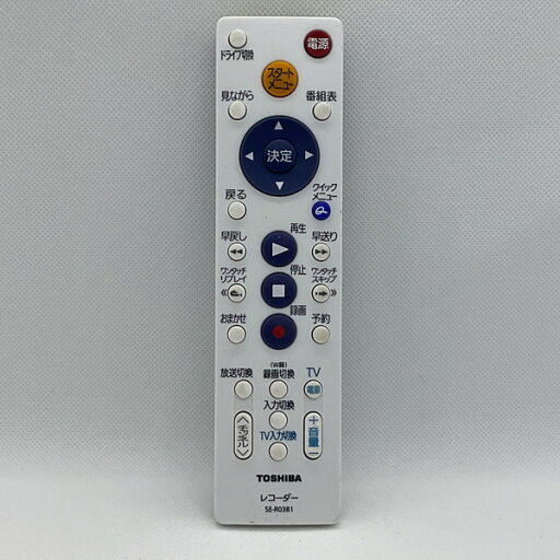 【中古】ブルーレイレコーダー リモコン TOSHIBA 東芝 SE-R0381 ■■ 【中古】ブルーレイレコーダー リモコン TOSHIBA 東芝 SE-R0381 ■■