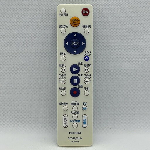 【中古】HDD DVD リモコン TOSHIBA 東芝 SE-R0358 【中古】HDD DVD リモコン TOSHIBA 東芝 SE-R0358