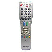 【中古】シャープ テレビリモコン GA765WJSA　※左右のモール(飾り)がありません。