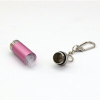 ペット遺骨カプセルキーホルダーツートーンオーダーメイド名札付きアルミ製写真入れ名入れアクセサリ遺骨入れ