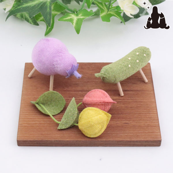 ペット お盆 飾り パステル精霊馬セット ミニサイズ ちりめん飾り 初盆 新盆 お盆 飾りセット お迎えセット