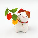 【レビュー特典あり】ペット お盆 飾り 三毛猫と夏のお飾り(ほおずき)ペット お悔やみ 贈り物 お盆 お供え物