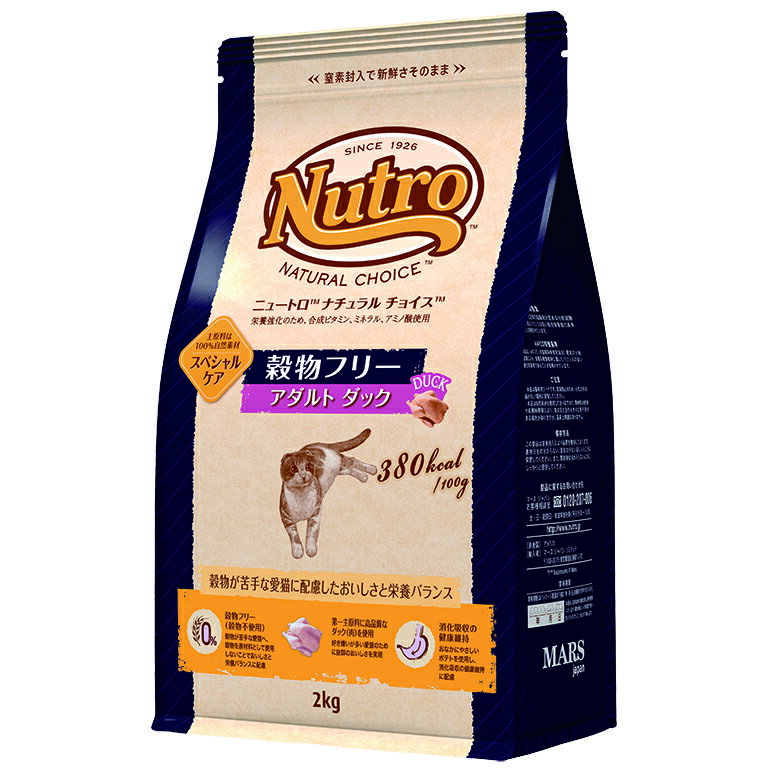 【ニュートロ】猫用　穀物フリー　アダルト　ダック　2kg【ナチュラルチョイス】
ITEMPRICE