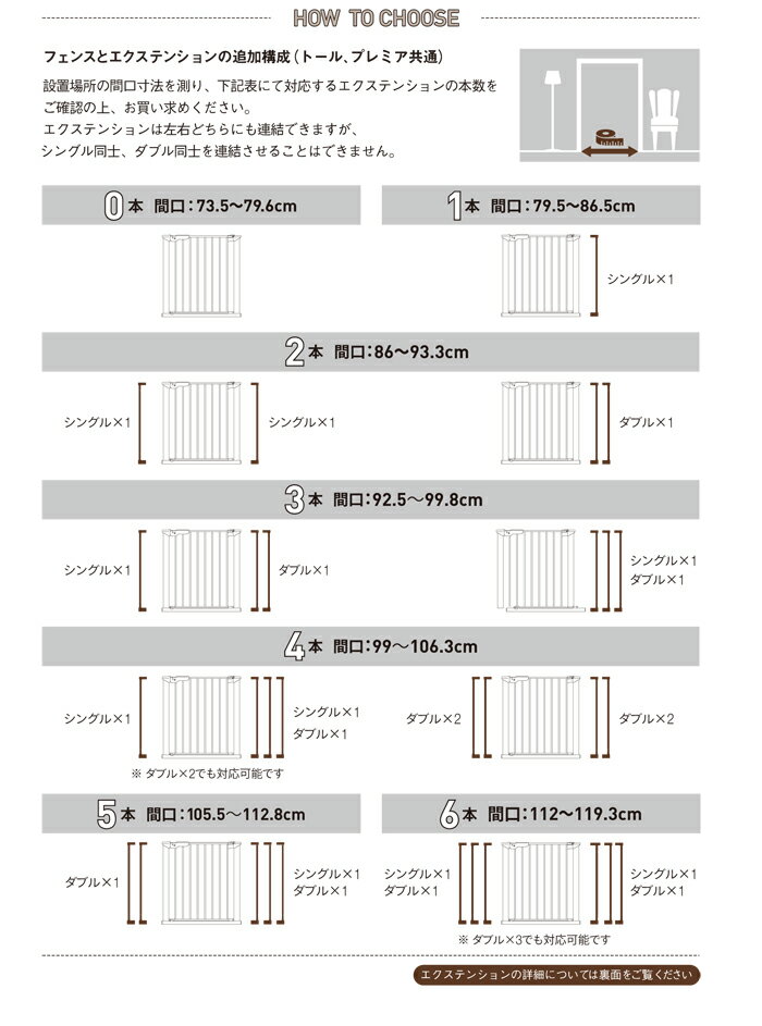 [メーカー直送]【ファイヤーサイド】　北欧デンマーク産のおしゃれで安全なゲート　拡張部品　エクステンションダブル　トール　ホワイト