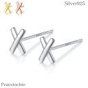 \楽天スーパーセール/《金属アレルギー対応》ピアス シルバーピアスシルバー Silver925 18Kコーティングクロス エックスプレゼント プチギフト 贈り物 専用収納ケース付