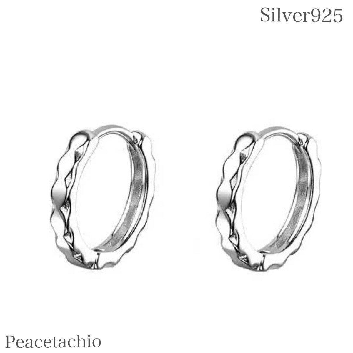 \\100円offクーポンあり// ピアス シルバー Silver925 リング 14mm シンプル 金属アレルギー対応 プレゼント プチギフト 贈り物 専用収納ケース付 Peacetachio