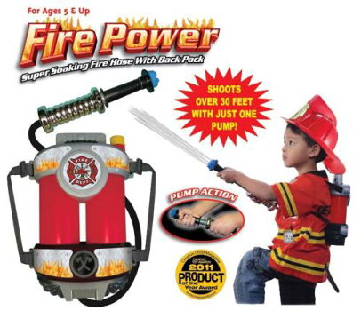 アメリカ直輸入!お子様向け消防ホース型水鉄砲「ファイヤーパワー(FirePower)」