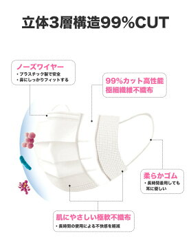 マスク 小さめ 女性用 子供用 2000枚 (50枚x40箱) 不織布 マスク 小顔用 小林薬品 3層構造 立体プリーツ 99%ウイルスカットフィルター ごども用 小学生 女性大人用 耳が痛くならない ちいさめ 小さいサイズ 使い捨てマスク サージカル 在庫あり 即納 送料無料