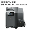 【4 1限定!確率1 2 最大100％P還元】専用エクストラバッテリー EcoFlow DELTA Pro 3600Wh 1.125.000mAh 専用バッテリー ポータブル電源 アプリ対応 急速充電 非常用電源 車中泊 防災グッズ 発電機 家庭用蓄電池 リチウムイオン 二次電池パック エコフロー DELTAProEB-JP