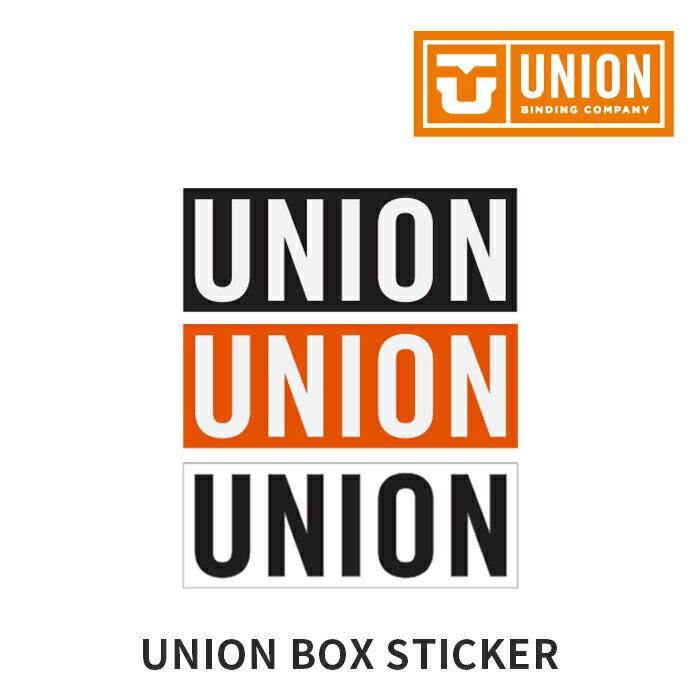 UNION BOX LOGO STICKER 8 inch ユニオン ボックスロゴ スノーボード ユニオン ステッカー ブラック ホワイト オレンジ 日本正規品 2021-22 2022 2023