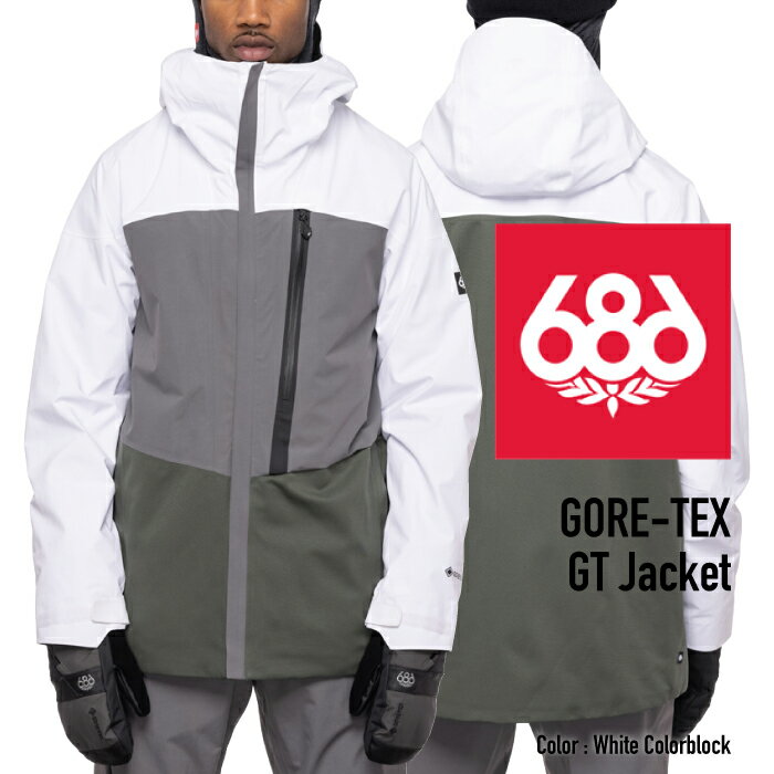 2022-23 686 GORE-TEX GT JACKET White Colorblock Snowboards Wear åȥå ƥåƥ㥱å ۥ磻 顼֥å Ρܡ  