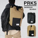 スノーボード ウエアー ケース バッグ PRKS SNOWBOARD WEAR BAG Black / Khaki メンズ レディース ユニセックス ブラック カーキ 【Details】 ウエアーやアクセサリーなどスノーボード用品の持ち運びに。 絞り紐、バックル、リュックタイプのストラップ、外ポケットと便利な機能が充実。 ●仕様 ・水や汚れに強い防水生地 ●サイズ 高さ47×幅33cm