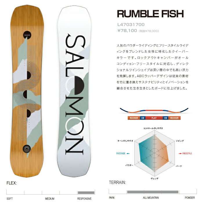 2022-23 SALOMON RUMBLE FISH スノーボード 板 サロモン ランブル フィッシュ 2023 SNOWBOARDS 日本正規品 予約商品