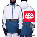 2023-24 686 MEN'S WATERPROOF ANORAK White Colorblock VbNXGCgVbNX Nn` Xm[{[hEFA Y AmbN WPbg 2024 {Ki