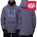 2023-24 686 WATERPROOF HOODY Rhino Grey シックスエイトシックス メンズ ウェアー フーディ ジャケット スノーボード ユニセックス 2024 日本正規品