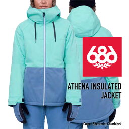 2023-24 686 WOMEN'S ATHENA INSULATED JACKET Spearmint Colorblock シックスエイトシックス ロクハチ スノーボードウェア ジャケット レディース ウィメンズ 2024 日本正規品