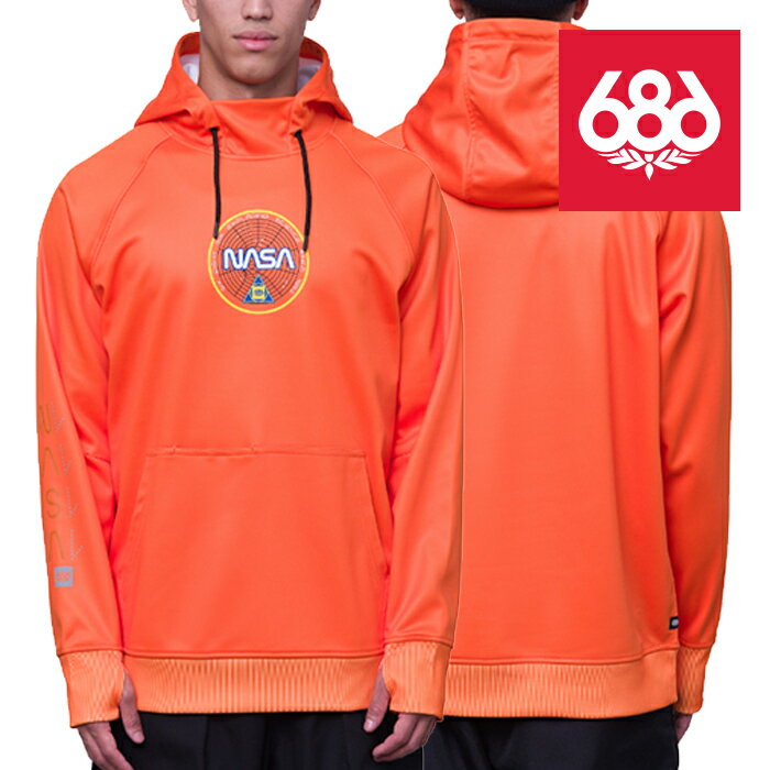 2023-24 686 BONDED FLEECE PULLOVER HOODY Nasa Orange シックスエイトシックス フリース プルオーバー フーディ ウェアー パーカー スノーボード スキー 2024 日本正規品