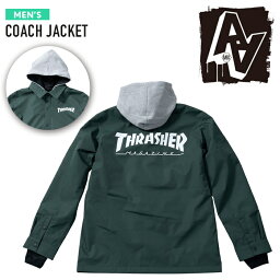 2023-24 AA HARDWEAR CO. COACH JACKET THRASHER Green Snowboards Wear ダブルエー ハードウエア コーチジャケット スラッシャー グリーン 緑 メンズ スノーボード ウエアー 2024 日本正規品