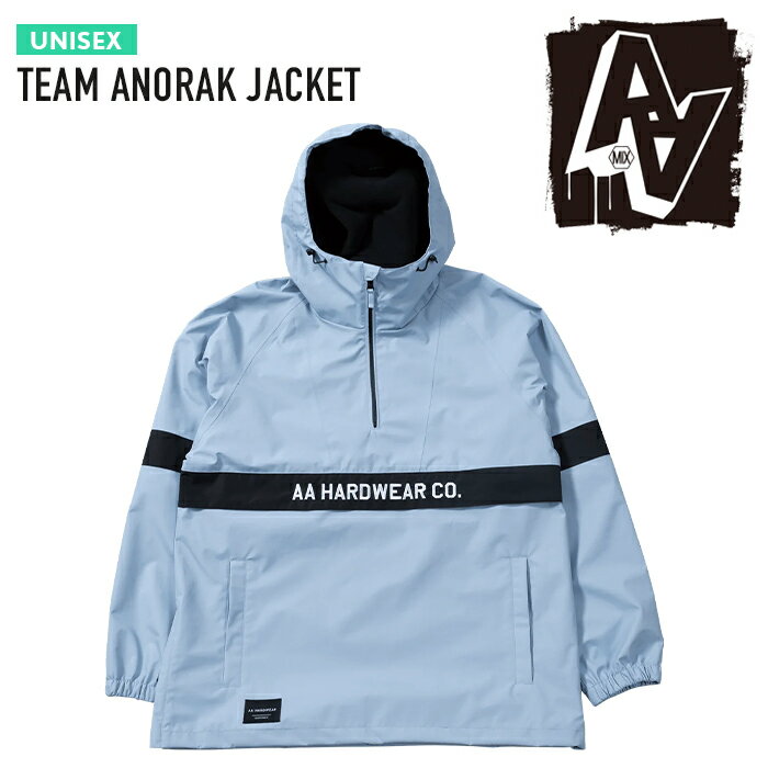 2023-24 AA HARDWEAR CO. TEAM ANORAK JACKET Smoke Blue Snowboards Wear ダブルエー ハードウエア チーム アノラック ジャケットスモークブルー スノーボード ウエアー 2024 日本正規品