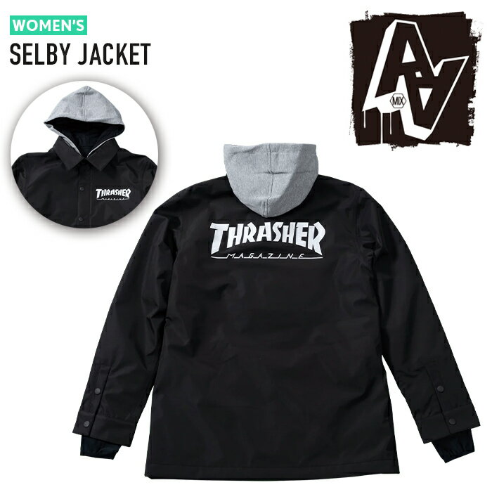 2023-24 AA HARDWEAR CO. SELBY JACKET Thrasher Black Snowboards Wear ֥륨 ϡɥ ӡ 㥱å å㡼 ֥å  ǥ Ρܡ  2024 