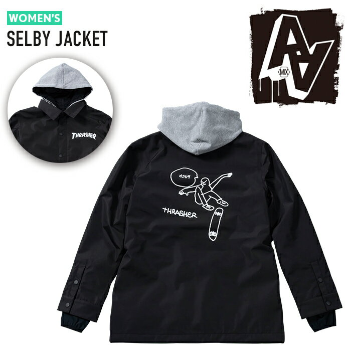 2023-24 AA HARDWEAR CO. SELBY JACKET GONZ FLIP Black Snowboards Wear ダブルエー ハードウエア セルビー ジャケット マークゴンザレス ゴンズ フリップ ブラック 黒 レディース スノーボード ウエアー 2024 日本正規品