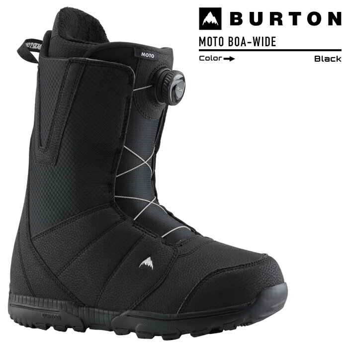 2023-24 BURTON MOTO BOA WIDE Black バートン モト ボア ワイド ブラック 黒 メンズ スノーボード ブーツ 2024 日本正規品