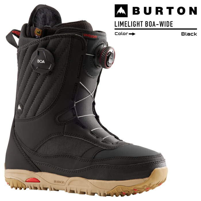 2023-24 BURTON LIMELIGHT BOA WIDE Black バートン ライムライト ボア ワイド ブラック 黒 レディース スノーボード ブーツ 2024 日本正規品 1