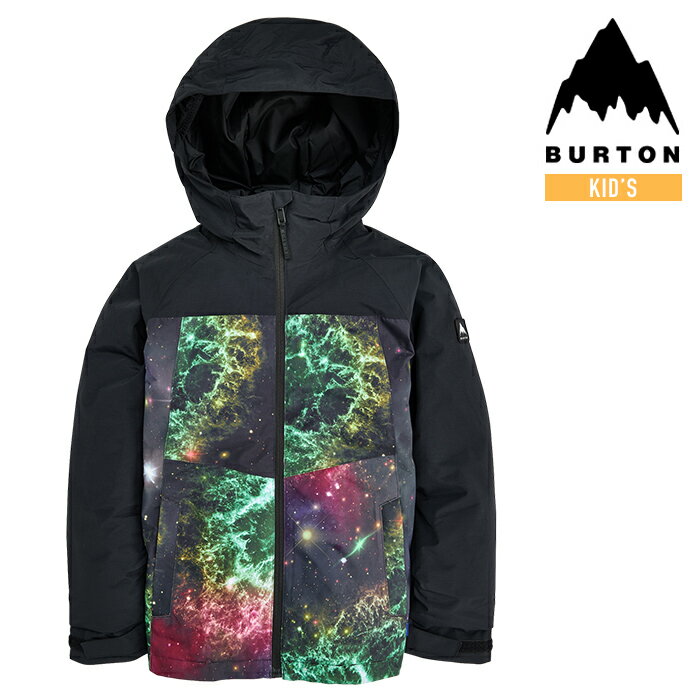 バートン ウェア ジャケット 23-24 BURTON BOYS' LODGEPOLE 2L JACKET True Black/Painted Planets キッズ こども 子供 スノーボード 日本正規品