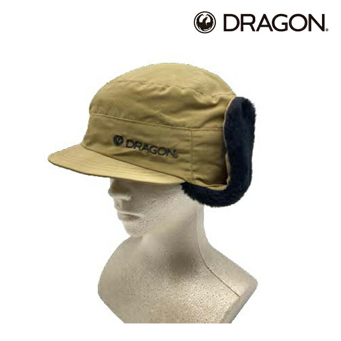 ドラゴン キャップ 帽子 23-24 DRAGON FLAP CAP Sand/Black フライトキャップ スノーボード スキー 日本正規品