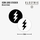 ELECTRIC ICON LOGO STICKER Mサイズ エレクトリック アイコン ロゴ ステッカー ブラック ホワイト シール 釣り スノーボード 20...